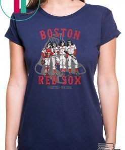 Boston red sox dressed to kill kiss rock band shirt