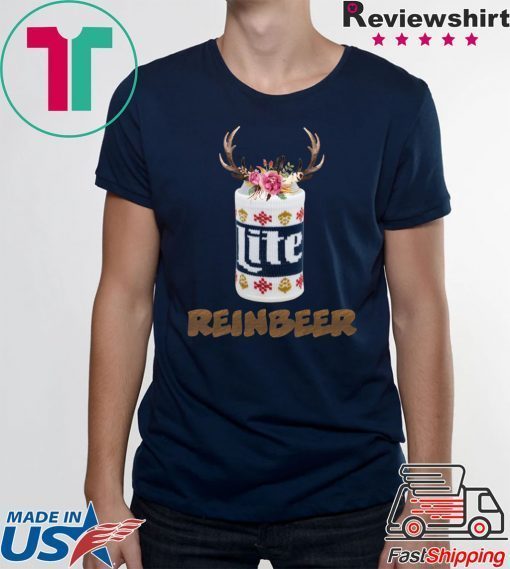 Can Miller Lite Reinbeer Funny Christmas Shirt