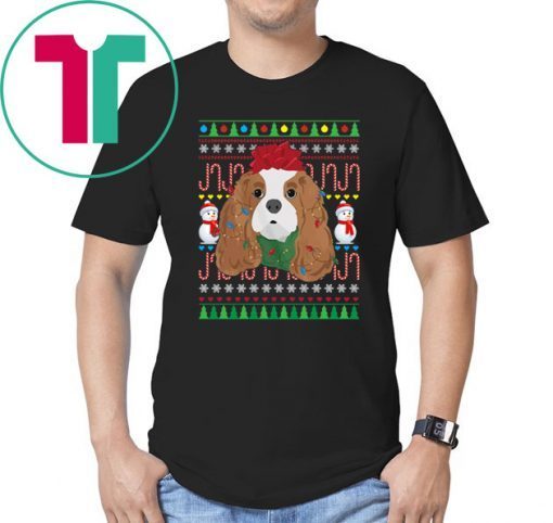 Cavalier King Charles Spaniel Christmas ugly T-Shirt