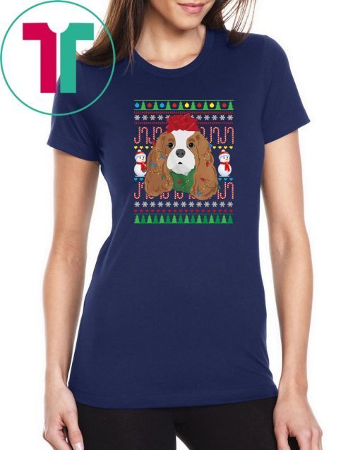 Cavalier King Charles Spaniel Christmas ugly T-Shirt