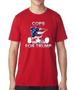 Cops For Trump Minneapolis Police Union USA Flag Tee Shirt