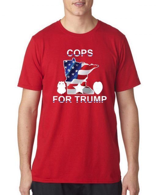 Cops For Trump Minneapolis Police Union USA Flag Tee Shirt