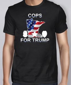 Cops For Trump Minneapolis Police Union USA Flag Tee Shirt