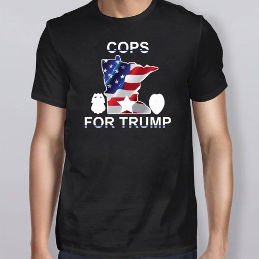 Cops For Trump Minneapolis Police Union USA Flag Tee Shirt