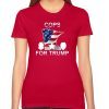 Cops For Trump USA Flag Tee Shirt