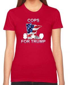 Cops For Trump USA Flag Tee Shirt