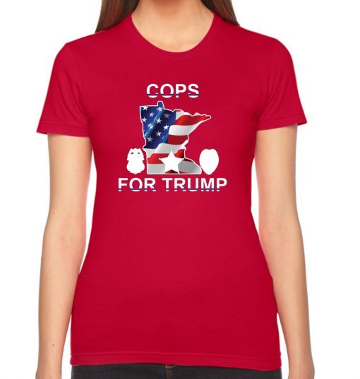 Cops For Trump USA Flag Tee Shirt