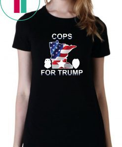 Cops For Trump USA Flag Tee Shirt