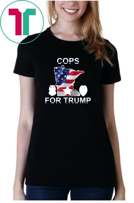 Cops For Trump USA Flag Tee Shirt