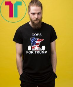 Cops For Trump USA Flag Tee Shirt