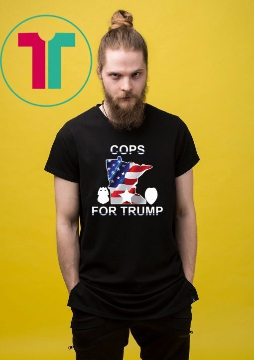 Cops For Trump USA Flag Tee Shirt