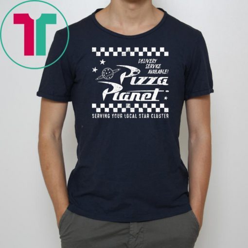 Delivery service available Pizza Planet shirt