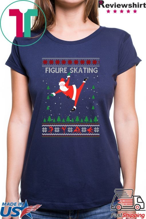 Figure Skating Ugly Christmas T-Shirt