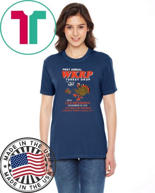 First annual WKRP turkey drop with Les Nessman T-Shirt