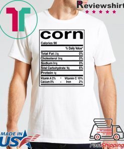 Corn Nutrition Facts Thanksgiving Matching Tee Shirts
