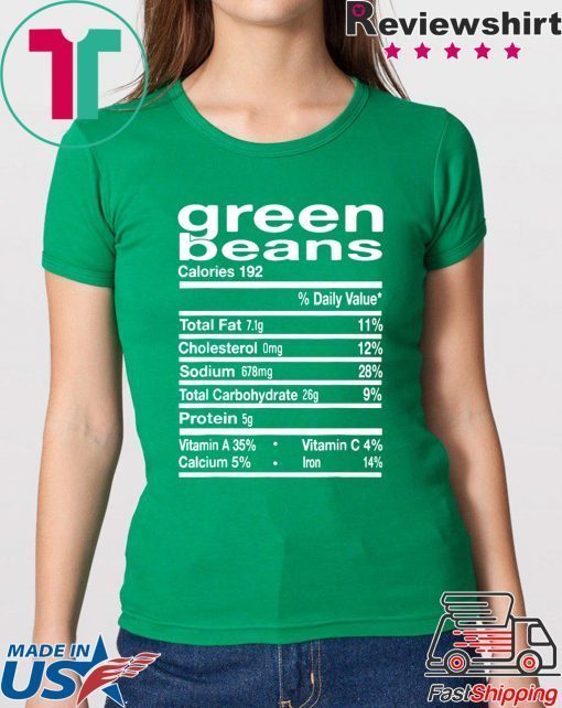 Green Bean Nutrition Thanksgiving Costume 2020 T-Shirt