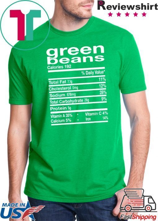 Green Bean Nutrition Thanksgiving Costume 2020 T-Shirt