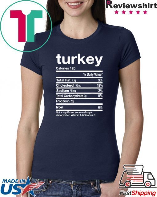 Funny Turkey Nutrition Thanksgiving Costume T-Shirt