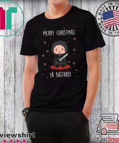 Game of Thrones GOT Jon Snow Merry Christmas Ya Bastard T-Shirt