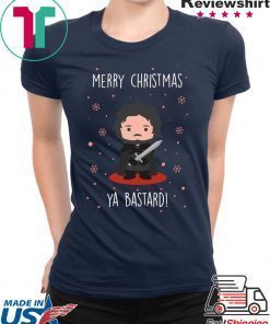 Game of Thrones GOT Jon Snow Merry Christmas Ya Bastard T-Shirt