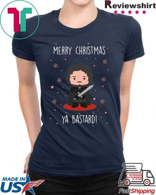 Game of Thrones GOT Jon Snow Merry Christmas Ya Bastard T-Shirt