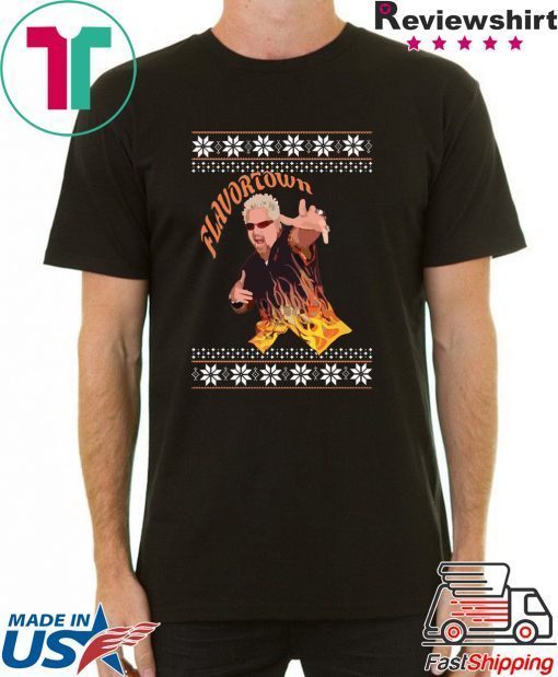 Guy Fieri Flavortown Christmas Tee Shirt