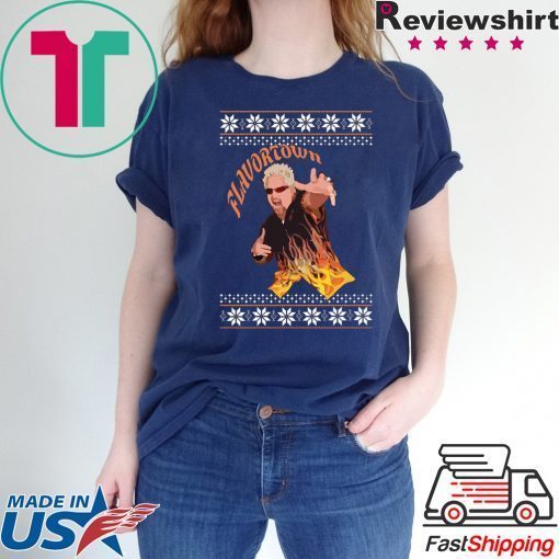 Guy Fieri Flavortown Christmas Tee Shirt