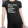 HEIDI KLUM – NEW YORK PARIS LONDON MILAN AMAZON BLACK SHIRT Limited Edition