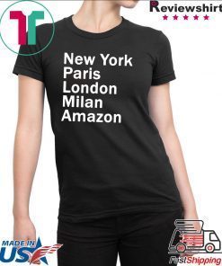 HEIDI KLUM – NEW YORK PARIS LONDON MILAN AMAZON BLACK SHIRT Limited Edition