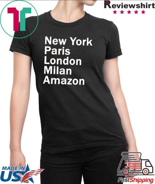 HEIDI KLUM – NEW YORK PARIS LONDON MILAN AMAZON BLACK SHIRT Limited Edition