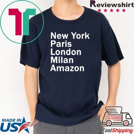 HEIDI KLUM – NEW YORK PARIS LONDON MILAN AMAZON BLACK SHIRT Limited Edition