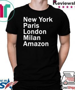 HEIDI KLUM – NEW YORK PARIS LONDON MILAN AMAZON BLACK TEE SHIRTS