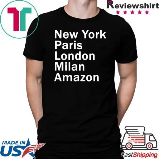 HEIDI KLUM – NEW YORK PARIS LONDON MILAN AMAZON BLACK TEE SHIRTS