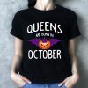 Halloween Pumpkin Batman Queens are born in October shirt