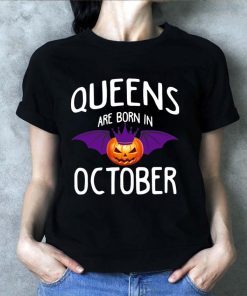 Halloween Pumpkin Batman Queens are born in October shirt