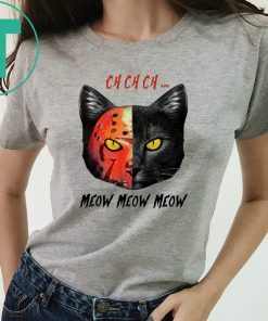 Halloween cat cosplay jason voorhees shirt