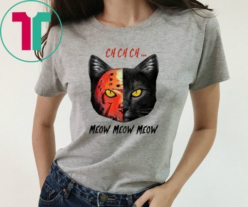 Halloween cat cosplay jason voorhees shirt