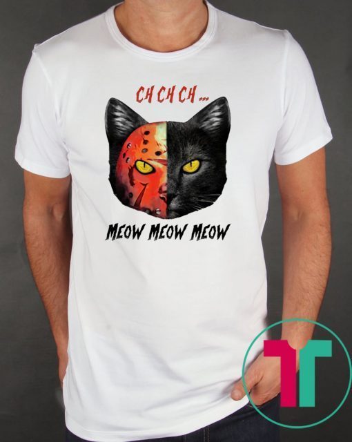 Halloween cat cosplay jason voorhees shirt