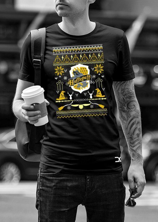 Harry Potter Hufflepuff Ugly Christmas Tee Shirt