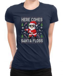 Here Comes Santa Floss Ugly Christmas Shirt