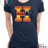 Houston Baseball H Vintage H-Town Crush City Texas Gift T-Shirt
