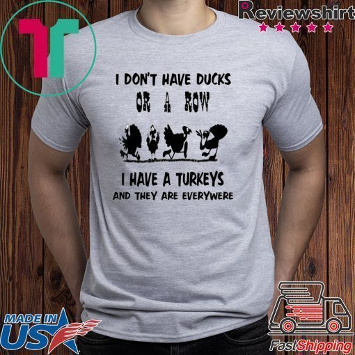 I don't have ducks or a row, I have turkeys are everywhere T-Shirt