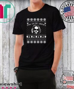 Lebowski The Dude Abides Christmas T-Shirt