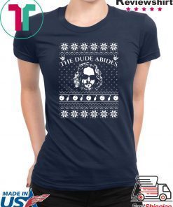 Lebowski The Dude Abides Christmas T-Shirt