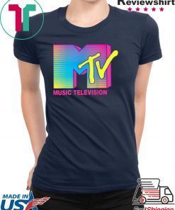 MTV Logo Fluorescent Colors Graphic gift T-Shirts