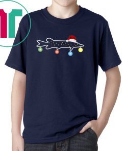 Muskie Fishing Christmas Santa Hat T-Shirt