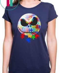 Premium Jack Skellington face puzzle Autism shirt