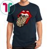 Red lips leopard tongue the rolling stones shirt