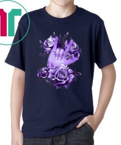 Sign language rose purple Shirt