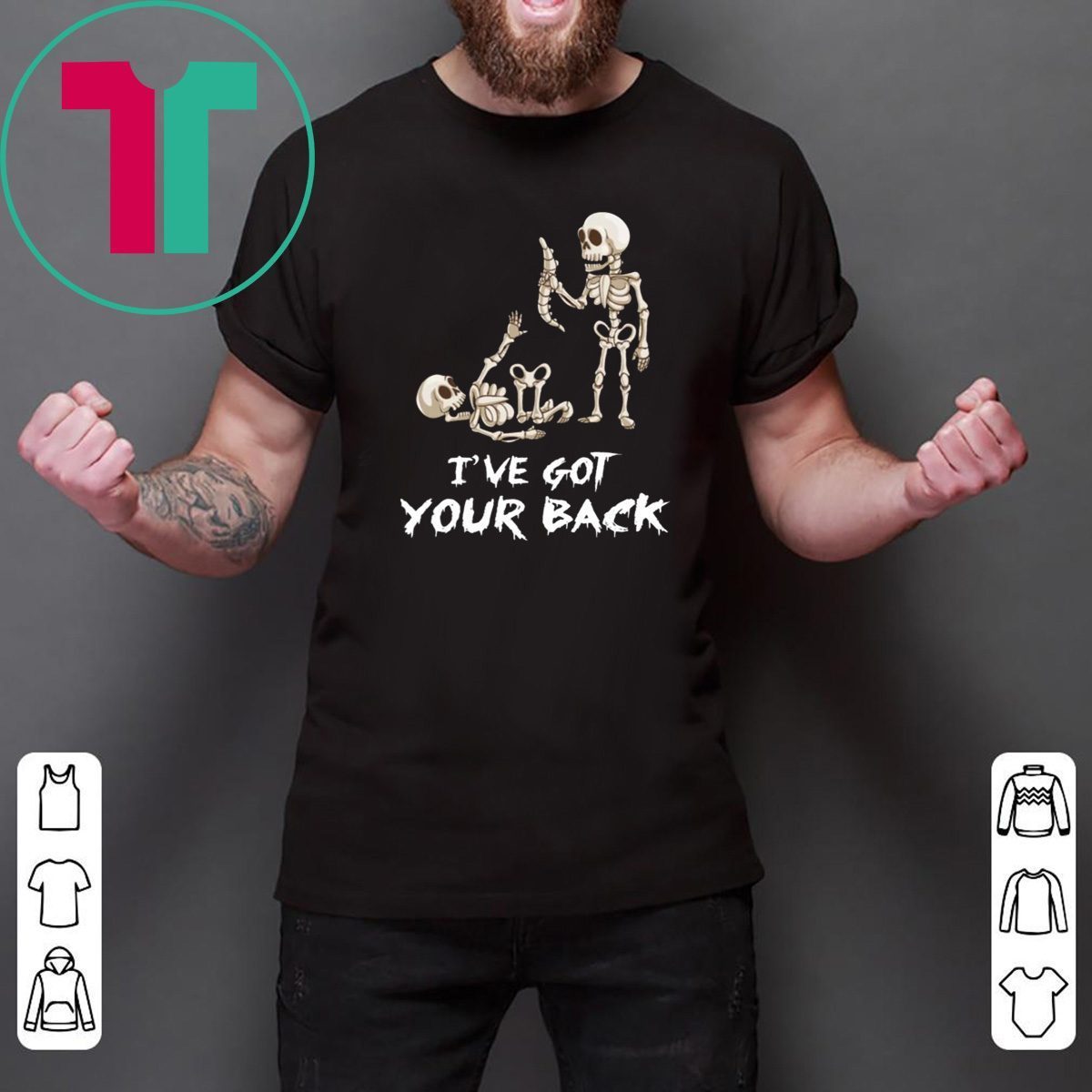 Skeleton I've got your back Tee Shirts 